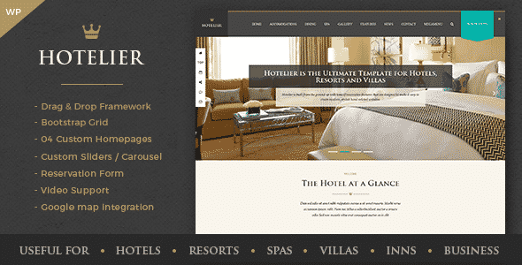 Tema Hotelier - Template WordPress