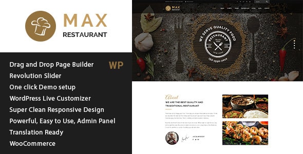 Tema Restaurant PremiumLayers - Template WordPress