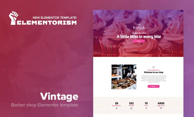 Tema Vintage Elementor - Template WordPress