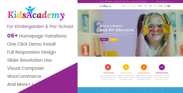Tema KidsAcademy - Template WordPress