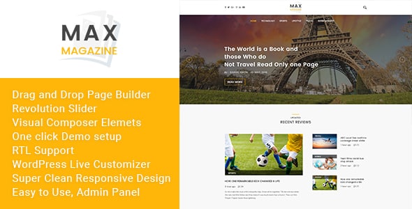 Tema Max Magazine - Template WordPress