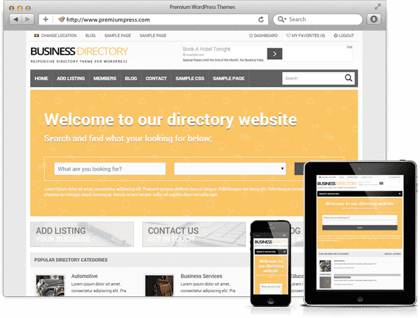 Tema Business Directory - Template WordPress