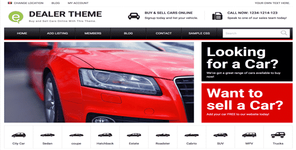 Tema Car Dealer PremiumPress - Template WordPress