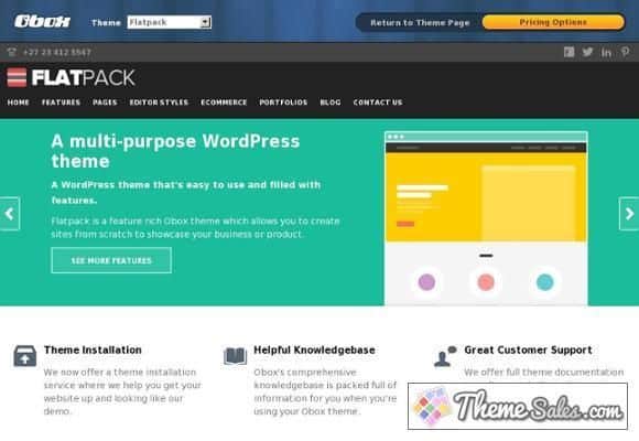 Tema Flatpack - Template WordPress
