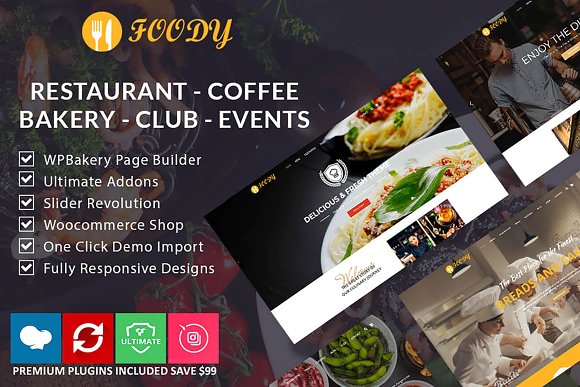 Tema Foody CherryTheme - Template WordPress