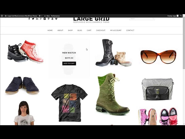 Tema Large Grid WooCommerce - Template WordPress