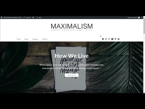 Tema Maximalism - Template WordPress