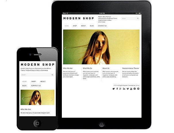 Tema Modern Shop - Template WordPress
