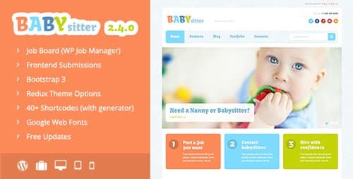 Tema BabySitter - Template WordPress
