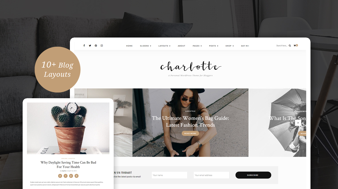Tema Charlotte GiaThemes - Template WordPress