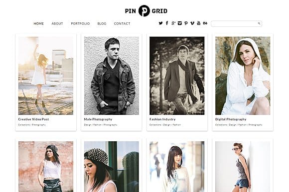 Tema Pin Grid Template WordPress Temaswordpressbr