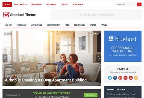 Tema Standard Pro - Template WordPress