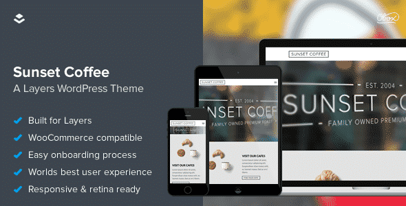 Tema Sunset Coffee - Template WordPress
