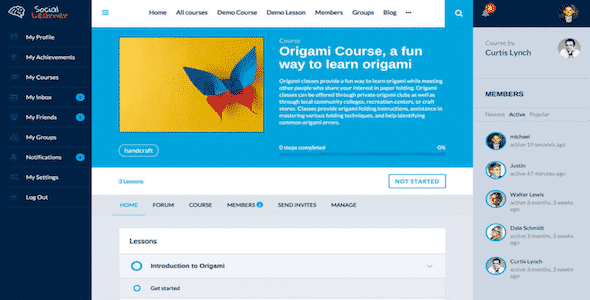 Tema Social Learner for LearnDash - Template WordPress