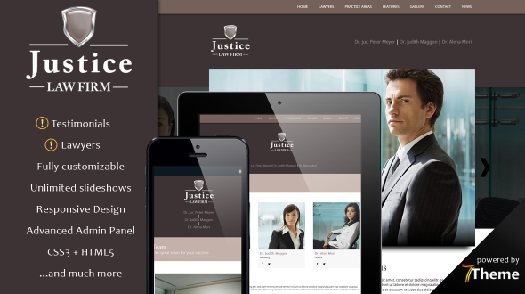 Tema Justice - Template WordPress