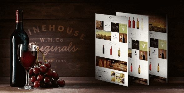 Tema Wine House ThemeRex - Template WordPress
