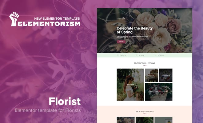 Tema Florist Elementor - Template WordPress