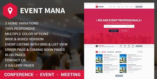 Tema Event Mana - Template WordPress