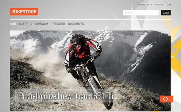 Tema Bike Store - Template WordPress