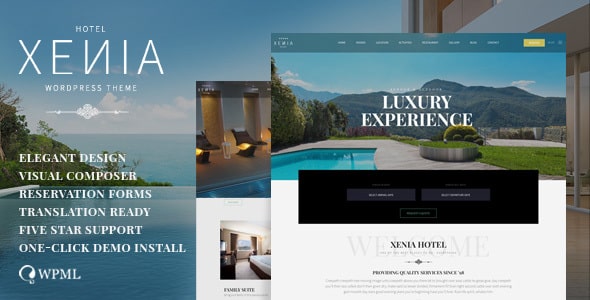 Tema Hotel Xenia - Template WordPress