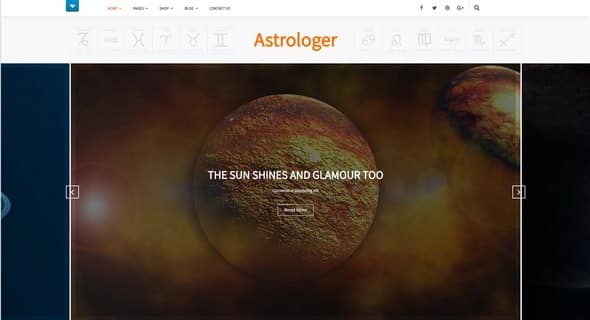 Tema Astrologer - Template WordPress