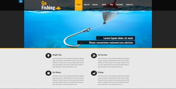 Tema Go Fishing - Template WordPress