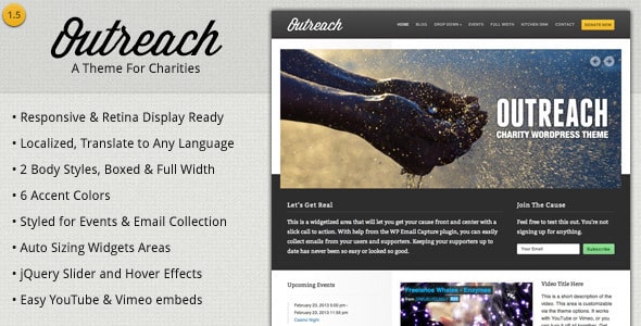 Tema Outreach - Template WordPress