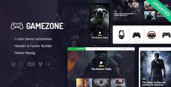 Tema Gamezone - Template WordPress