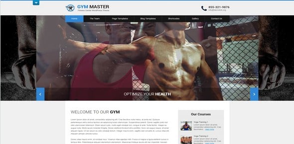 Tema Gym Master Pro - Template WordPress