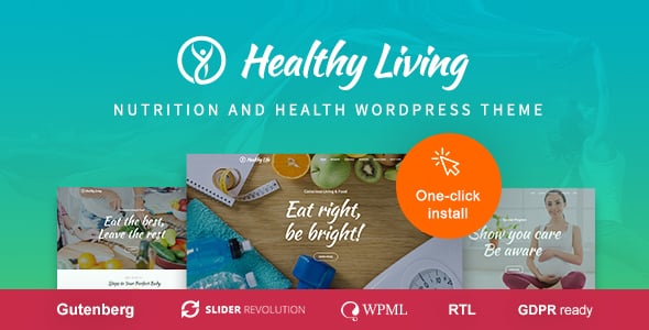 Tema Healthy Living - Template WordPress
