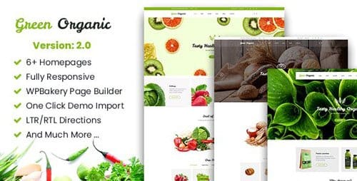 Tema Green Organic - Template WordPress