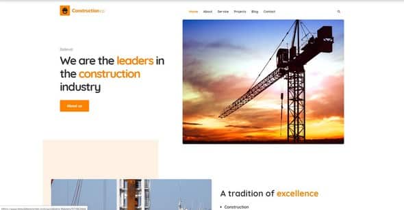 Tema Constructionco - Template WordPress