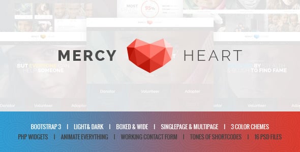 Tema Mercy Heart - Template WordPress