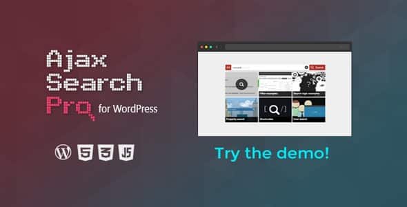 Plugin Ajax Search Pro - WordPress