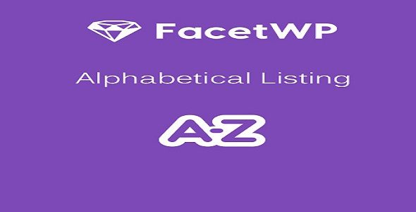 Plugin FacetWP Alphabetical Listing - WordPress