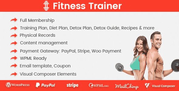 Plugin Fitness Trainer - WordPress