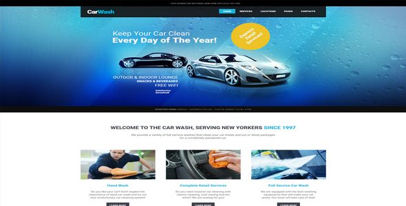 Tema Car Wash - Template WordPress
