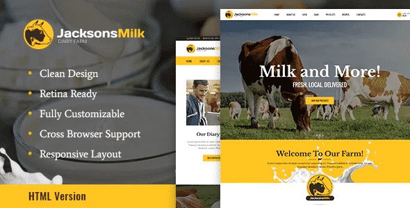Tema Dairy Farm - Template WordPress