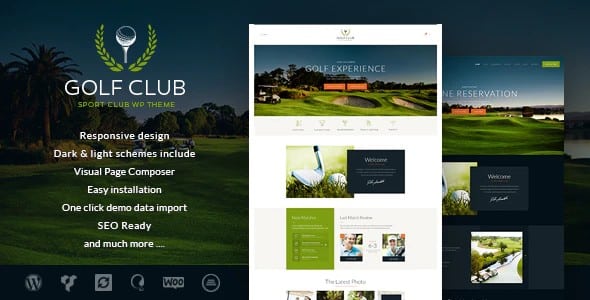 Tema Golf Club - Template WordPress