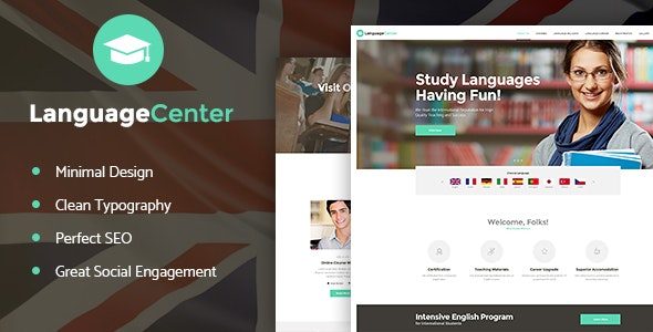 Tema Language Center - Template WordPress