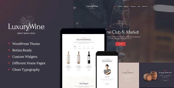 Tema Luxury Wine - Template WordPress