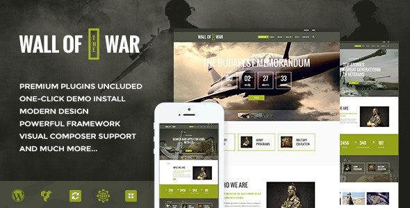 Tema Military Service - Template WordPress