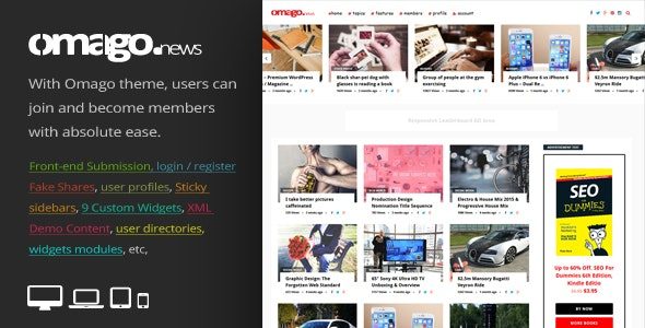 Tema Omago News - Template WordPress