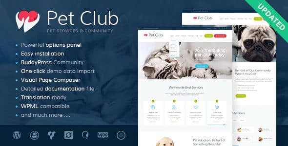 Tema Pets Club - Template WordPress