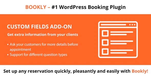 Plugin Bookly Custom Fields Addon - WordPress