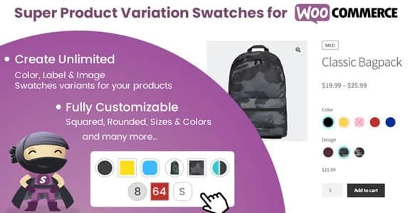 Plugin Super Product Variation Swatches for WooCommerce - WordPress