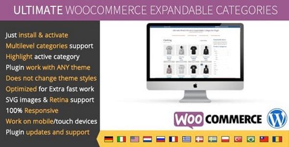 Plugin Ultimate WooCommerce Expandable Categories - WordPress