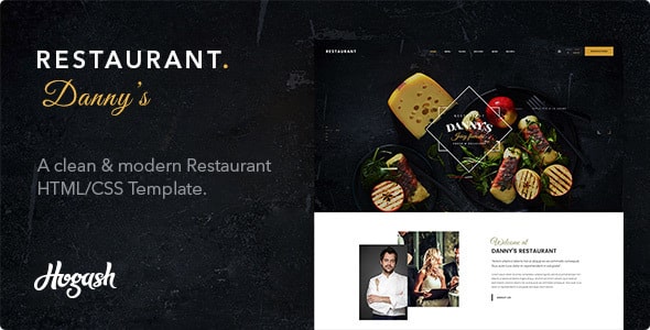 Tema Restaurant Dannys - Template WordPress