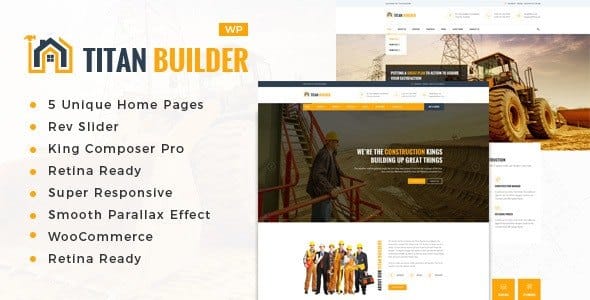 Tema Titan Builders - Template WordPress