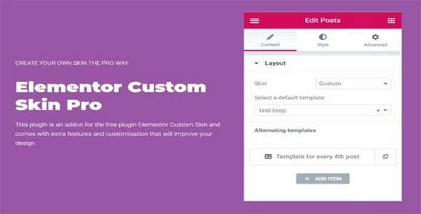 Plugin Elementor Custom Skin Pro - WordPress